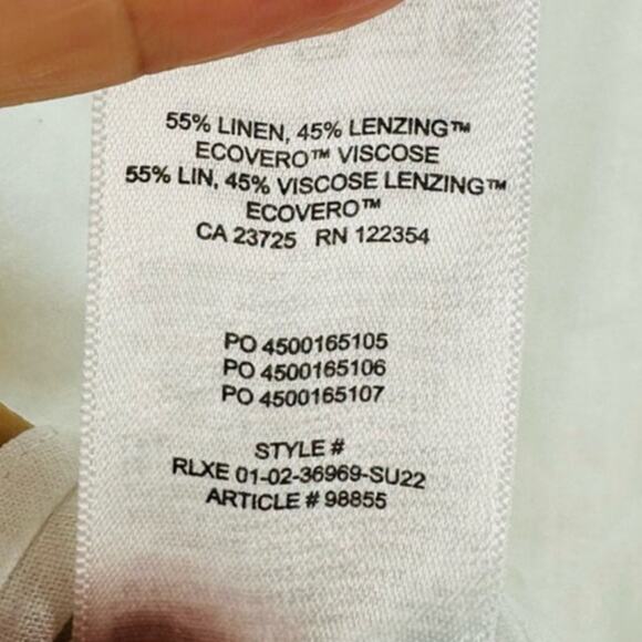 Babaton Hepburn Linen Shirt Short Sleeve Button Down Size Small - Picture 9 of 9